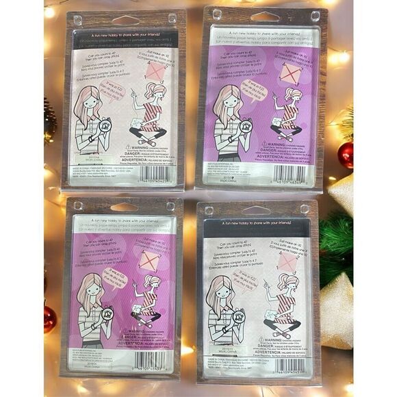 Bucilla Set of 4 My 1st Stitch Panda Cupcake Mermaid Butterfly Cross Stitching K - Picture 6 of 6